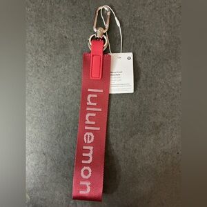 Lululemon red never lost Keychain
